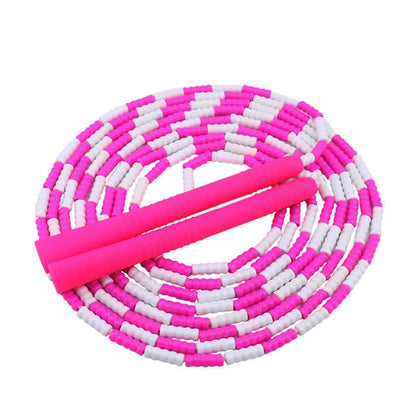 Jump Rope, 3 PCS Adjustable Length Tangle-Free Segmented Soft Beaded Skipping Rope, Fitness Jump Rope for Man Women Weight Loss 9.2 Ft